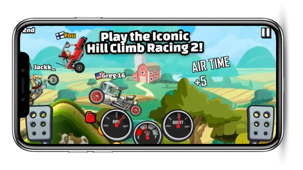 Iconic play in Hill Climb Racing 2 IOS