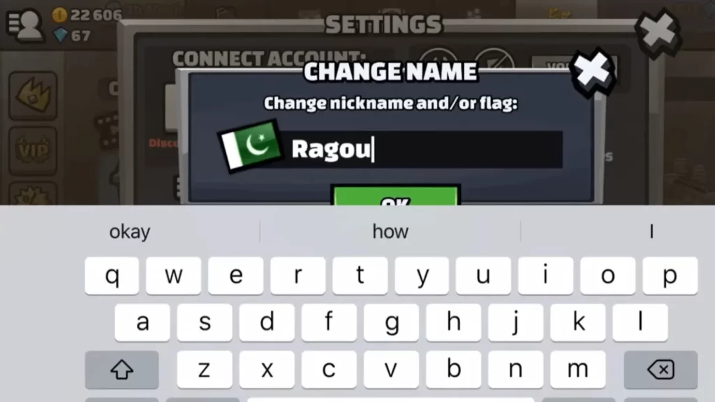 change the name in hill climb racing 2